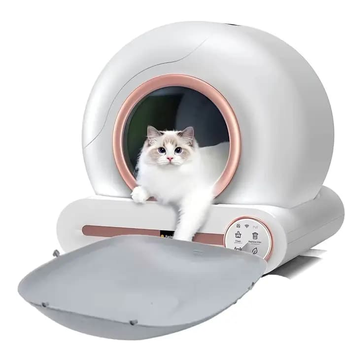 1 pièce Bac à litière automatique intelligent pour chat, Tapis de support inférieur pour toilette de chat, Accessoires pour bac à litière, Tapis pour bac à litière