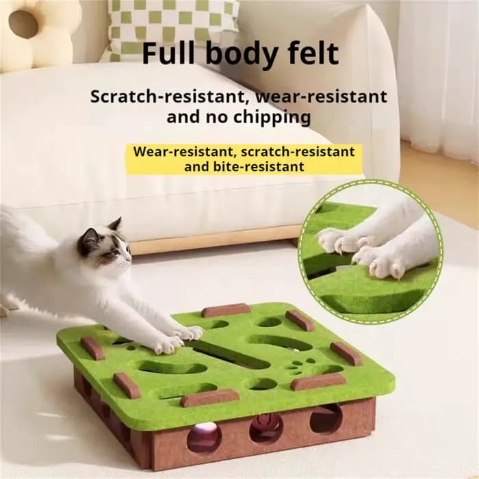 Jeu de labyrinthe en feutre pour chat