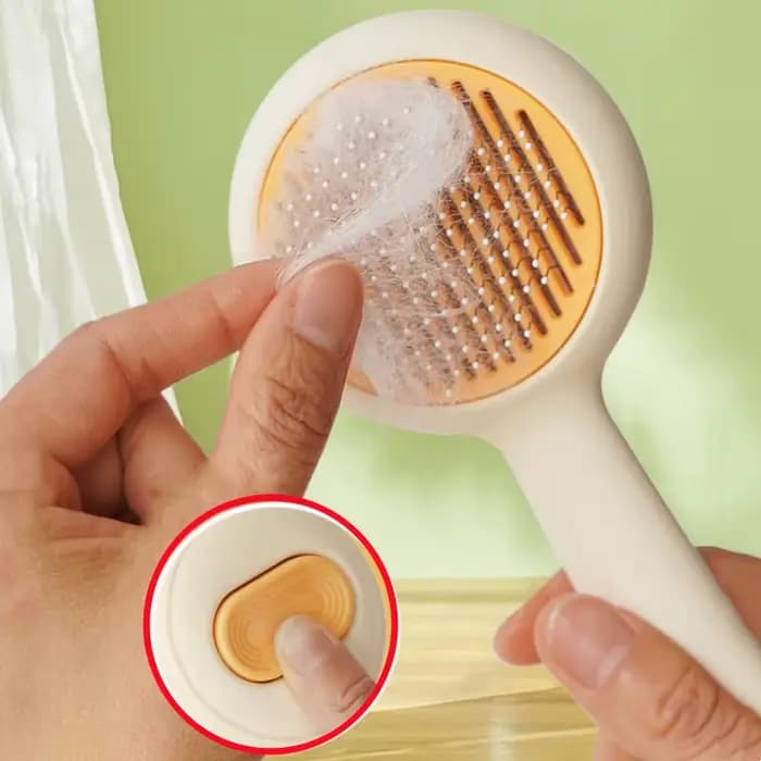 Brosse autonettoyante pour chat