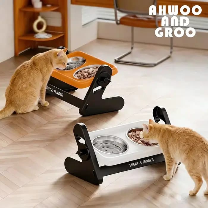 Bol pour nourriture pour chat à hauteur réglable
