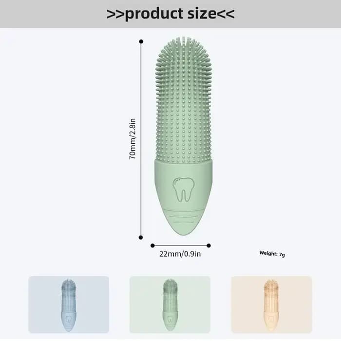 Brosse à dents en silicone de qualité alimentaire pour chiens et chats