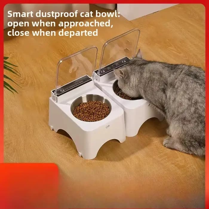 Gamelle automatique pour chat et chien avec couvercle ouvrant