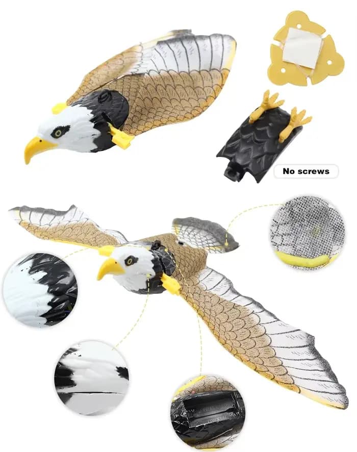 Jouet interactif pour chat : Aigle volant électrique suspendu