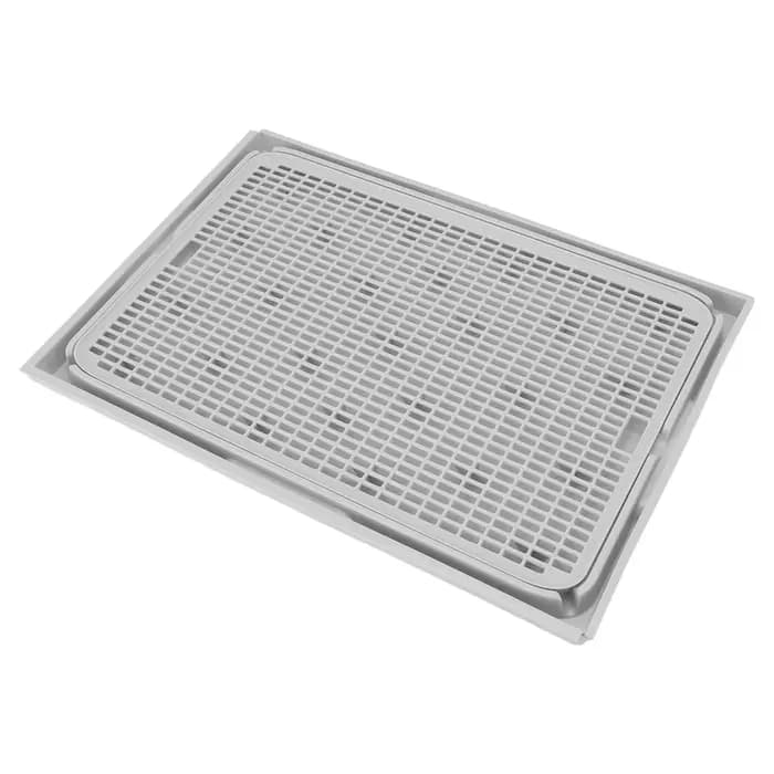 Tapis à litière pour chat spacieux à double couche