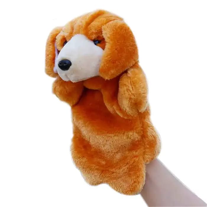 Marionnettes à main en peluche en forme de chat