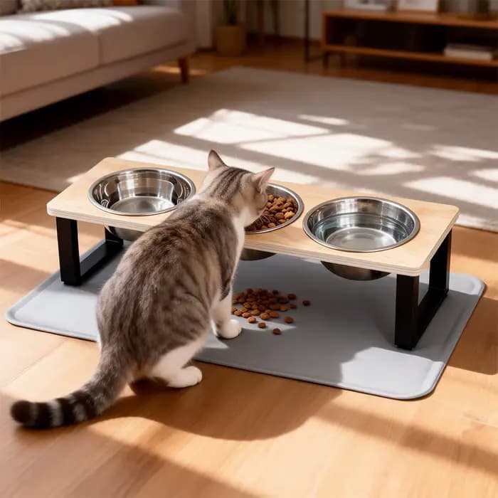 Support pour 3 bols à chat