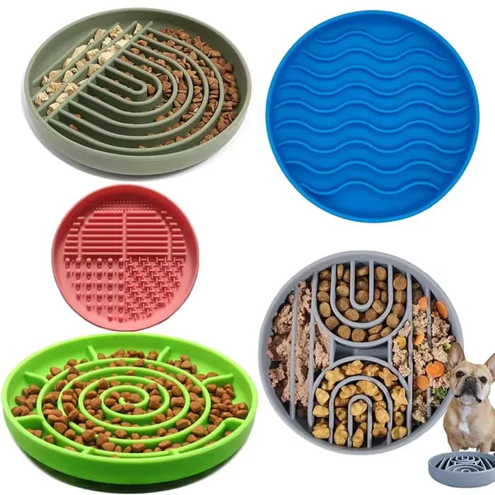 Fournitures pour animaux de compagnie bol de nourriture lente chat Anti-coups anti-dérapant bol