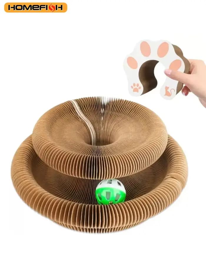 Jouet pour chat, griffoir rond en carton ondulé, jouets pour chat, accessoires pour chat, pour aiguiser les griffes