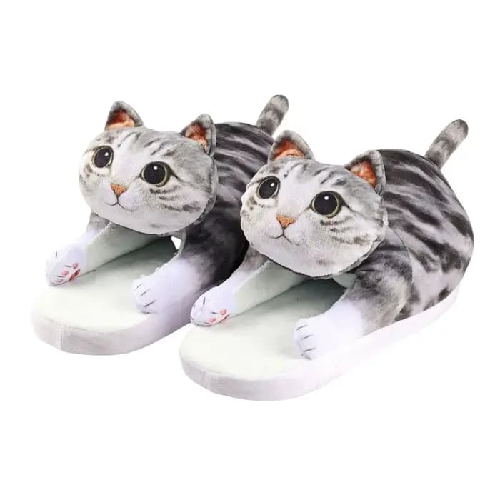 Ragdoll EVA chat étreignant pantoufles semelle épaisse doux en peluche Kitty pantoufles antidérapantes Animal hiver moelleux diapositives chambre