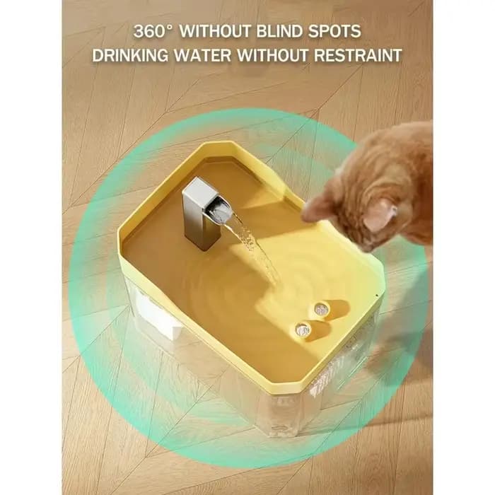 Fontaine à eau pour chat USB automatique - Circulation avec filtre et pompe amovible, bol à eau pour animaux de compagnie ultra silencieux pour intérieur