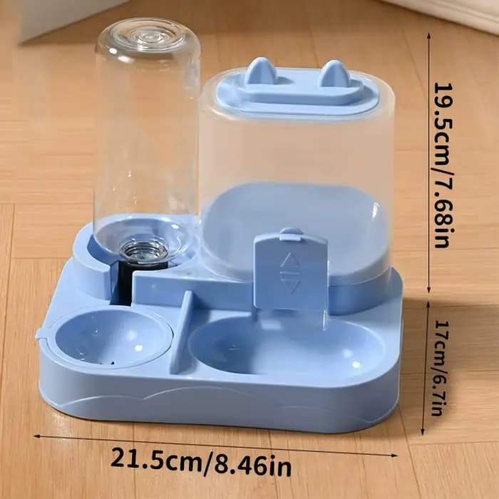 Bol pour chat mangeoire automatique avec conception anti-déversement avec fontaine d'eau distributeur de nourriture