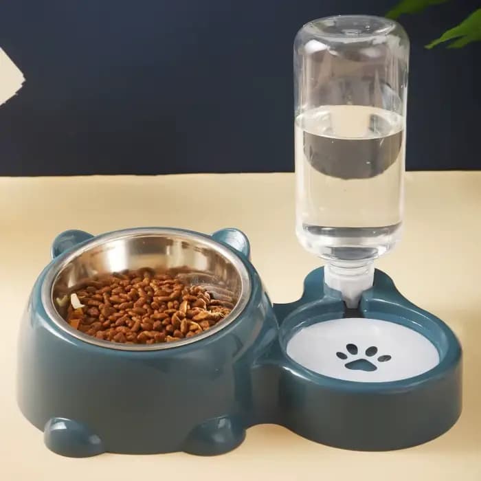 Double gamelle surélevée antidérapante pour animaux de compagnie