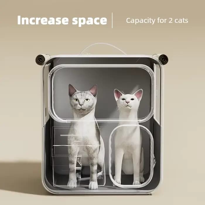 Sac de transport pour chat à roulettes pour chats de grande taille et petits chiens jusqu'à 10 kg Idéal pour les voyages