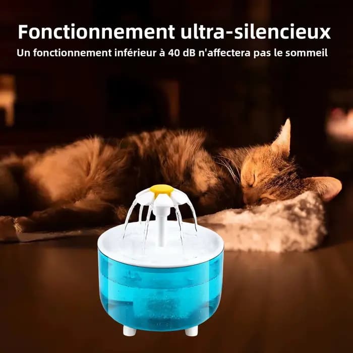 Fontaine à eau pour animaux de compagnie avec 4 filtres