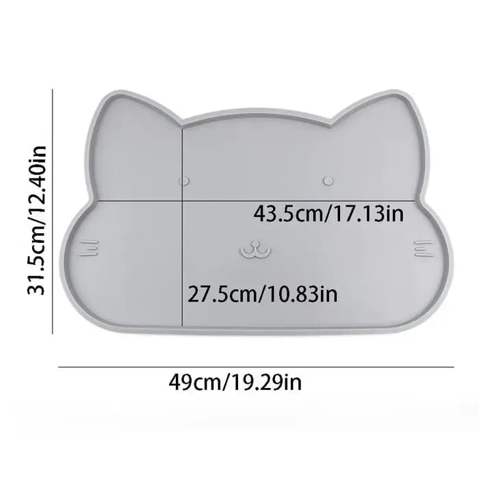 Tapis de gamelle pour animaux de compagnie en silicone durable