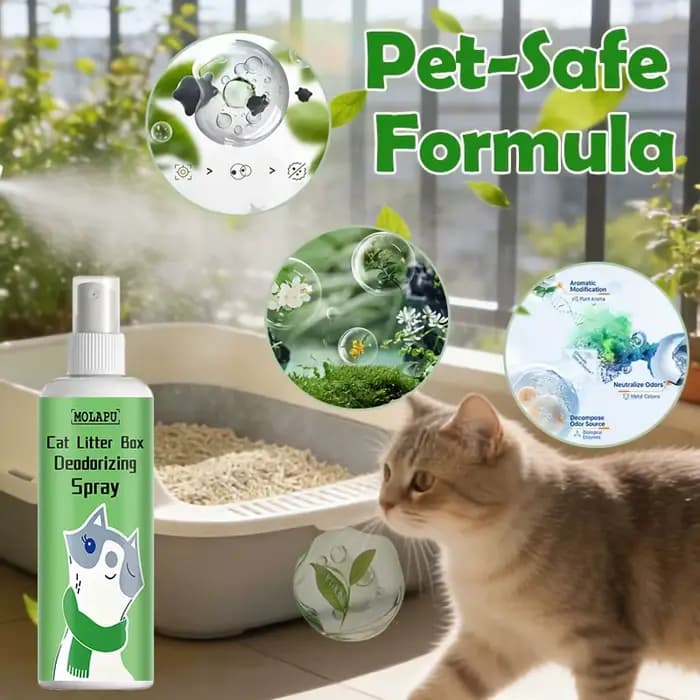Spray désodorisant pour litière pour chats