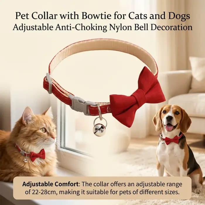 Collier réglable pour animaux de compagnie 22-28cm