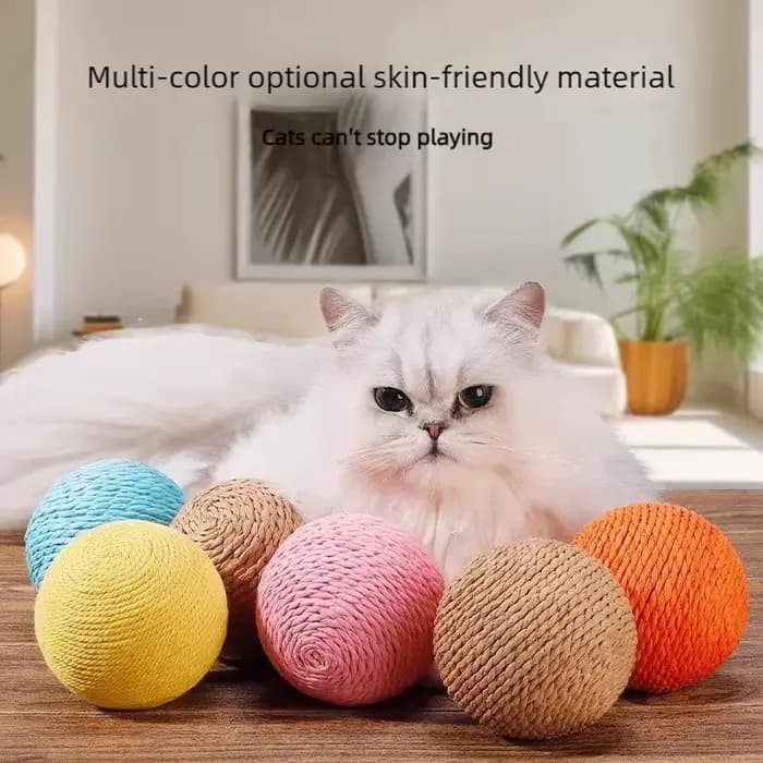 Balle à gratter pour chat résistante aux morsures de 8 cm | Jouet interactif pour chaton