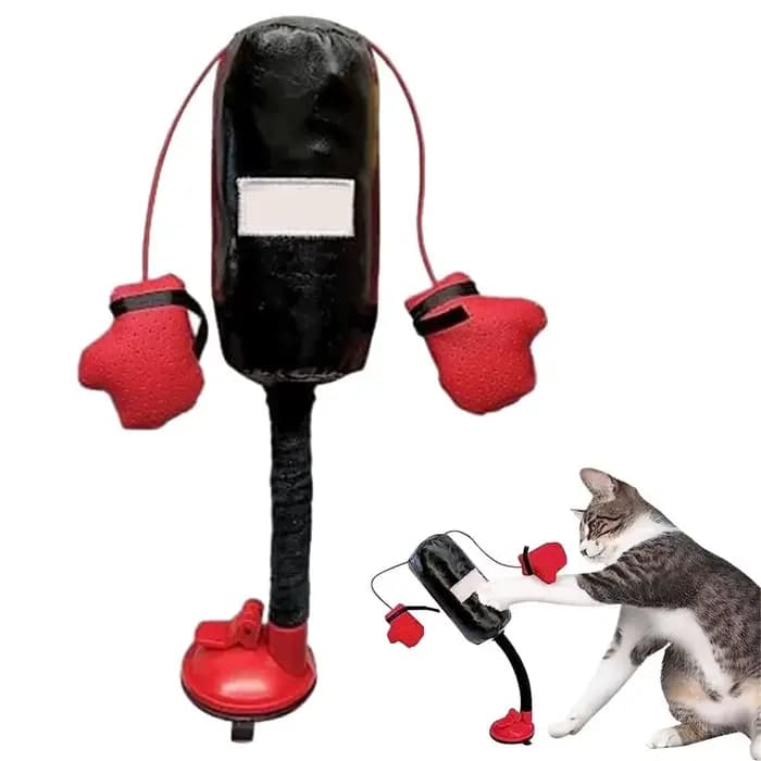 Nouveau dessin animé chat sac de boxe jouet intérieur chaton