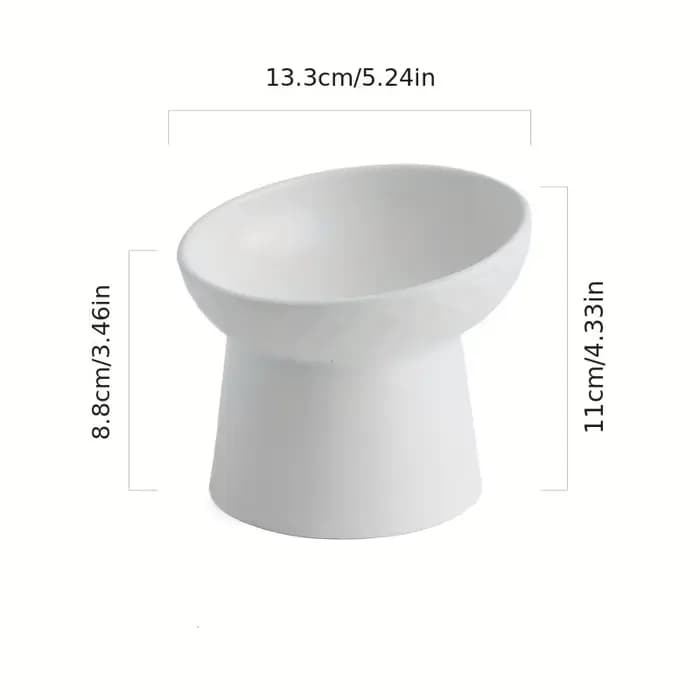 Bol en céramique pour chat, bol surélevé pour animaux de compagnie avec protection du cou, bol anti-étouffement pour chien, accessoires pour chat, fournitures pour animaux de compagnie