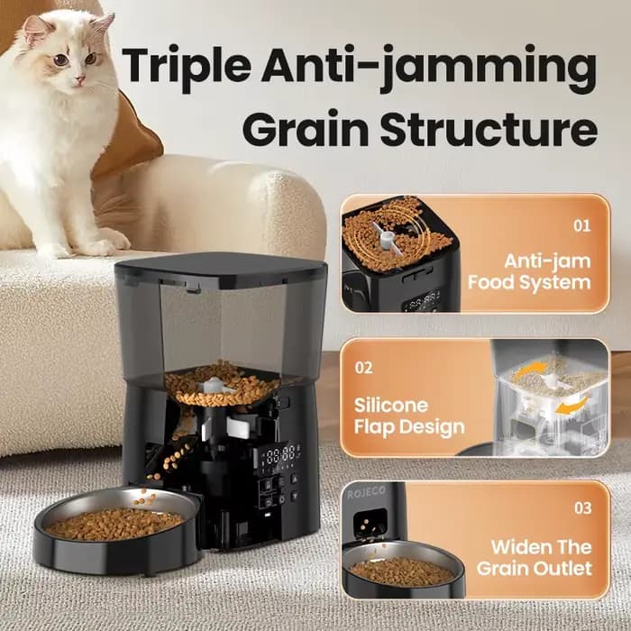 ROJECO mangeoire automatique pour chat animal de compagnie intelligent