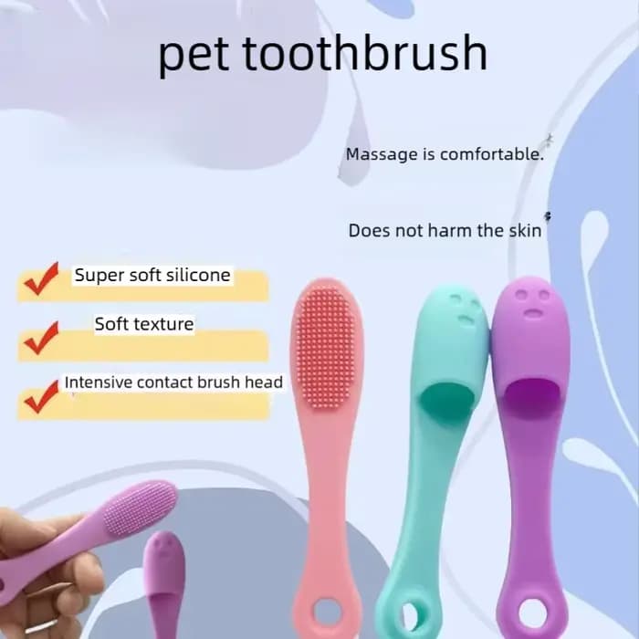 Brosse à dents à doigt pour chats