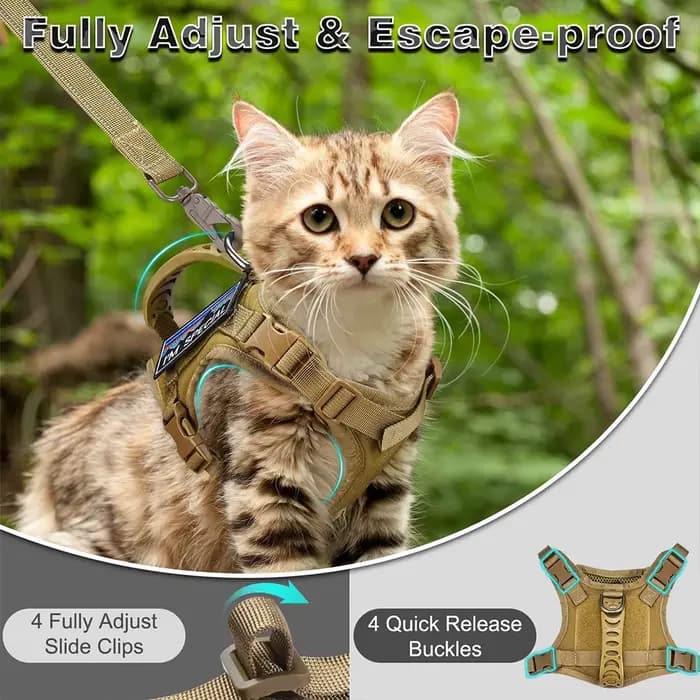 Harnais tactique pour chat