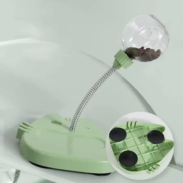 Jouet interactif pour chat avec distributeur de friandises oscillant