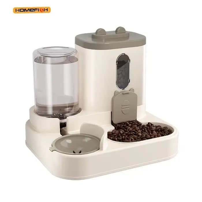 Distributeur d'eau et de nourriture pour chat 2 en 1