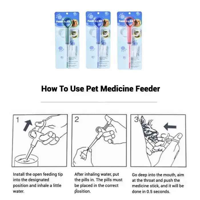 Mangeoire à médicaments pour animaux de compagnie