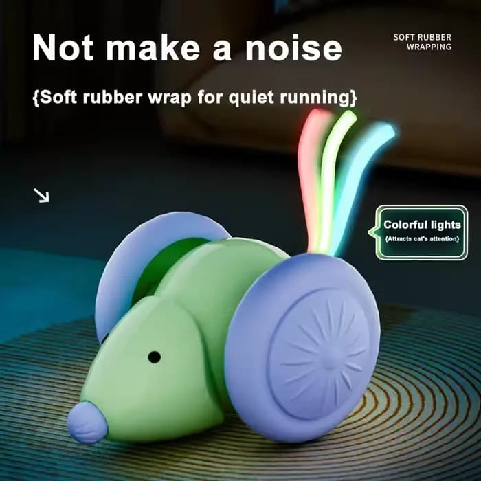Jouet pour chat, souris intelligente interactive avec roues Extra larges