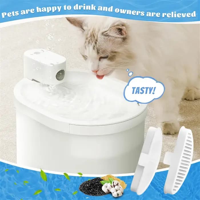 Filtre de rechange pour fontaine à eau Uahpet pour chat, 6 pièces, 2L, 67oz