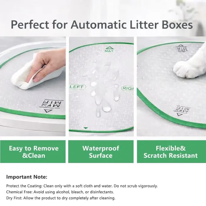 Tapis de litière pour chat à nettoyage automatique
