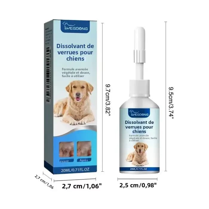 Liquide de soin de la peau pour animaux de compagnie