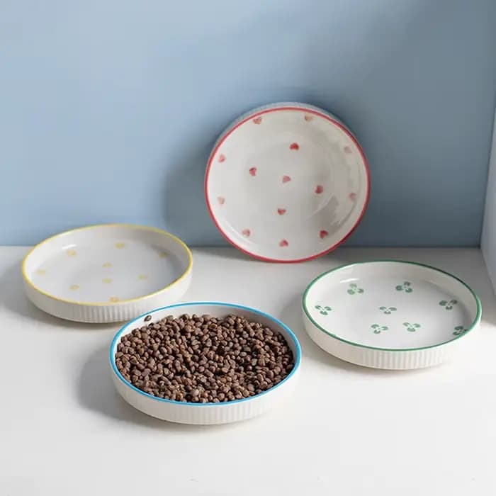 Bol en céramique pour animaux de compagnie, bol d'alimentation pour animaux de compagnie, eau potable, nourriture pour chat, ustensiles de nourriture pour chien, fournitures pour animaux de compagnie,