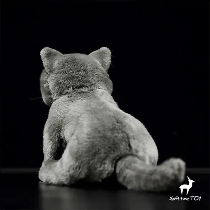 Jouet en peluche British Shorthair réaliste-animal en peluche chat britannique bleu réaliste, peluche bleu russe, cadeau de poupée de Simulation