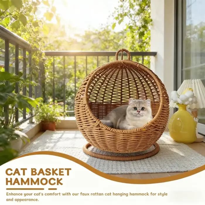 Lit hamac de luxe tissé à la main pour chat