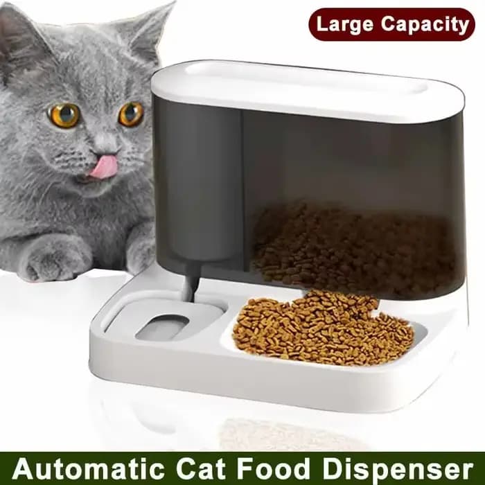 Distributeur automatique de nourriture pour chat de grande capacité, bol d'eau potable, fournitures pour animaux de compagnie, séparation humide et sèche, récipient de nourriture pour chien
