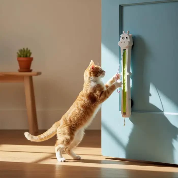 Jouet interactif automatique pour chat avec corde volante, jouet électronique pour chaton, jouet à ficelle pour chat d'intérieur, fournitures de divertissement pour animaux de compagnie
