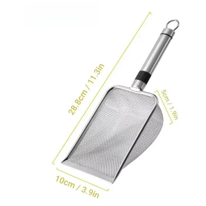 1 pelle à litière pour chat en acier inoxydable – Durable