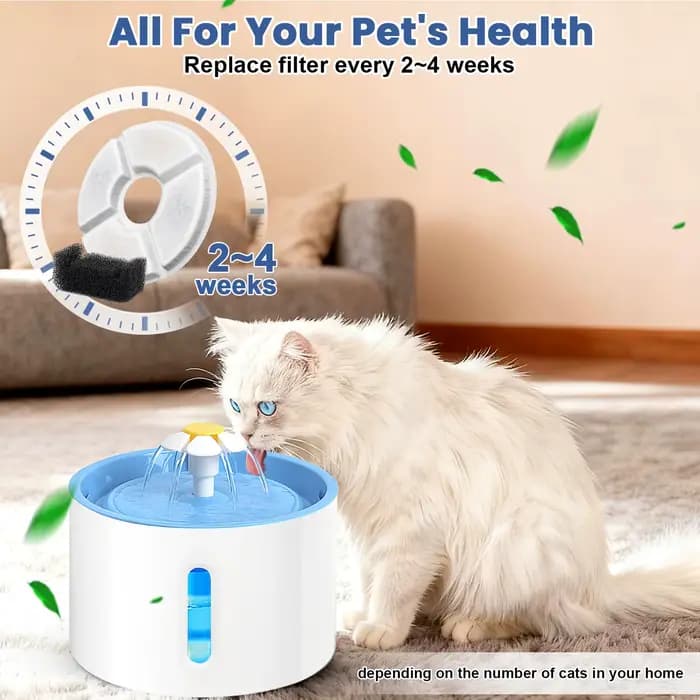 Remplacement du filtre de fontaine d'eau pour chat