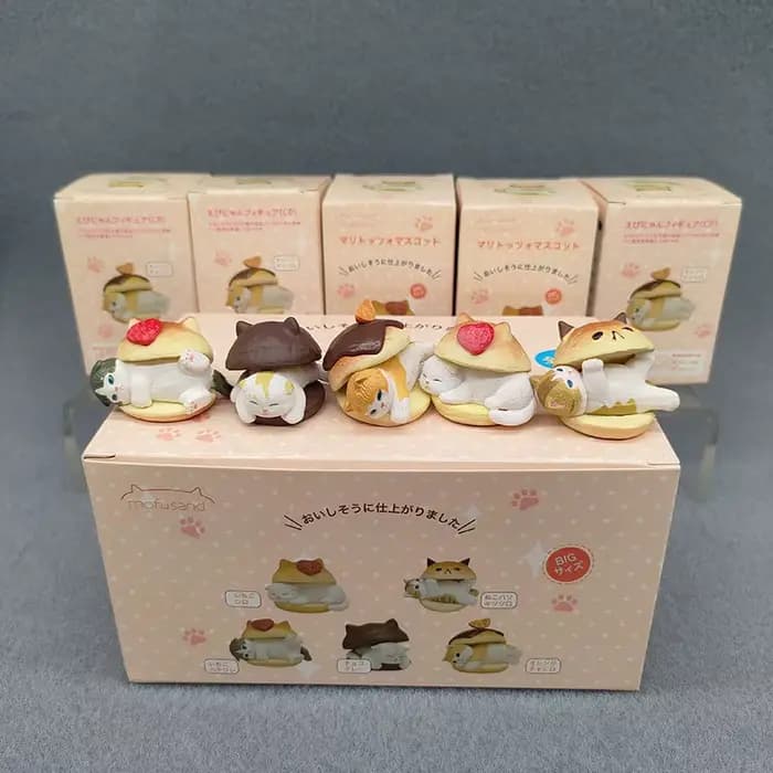 Burger chat boîte aveugle chats figurine jouet modèle décoration ornements cadeaux d'anniversaire