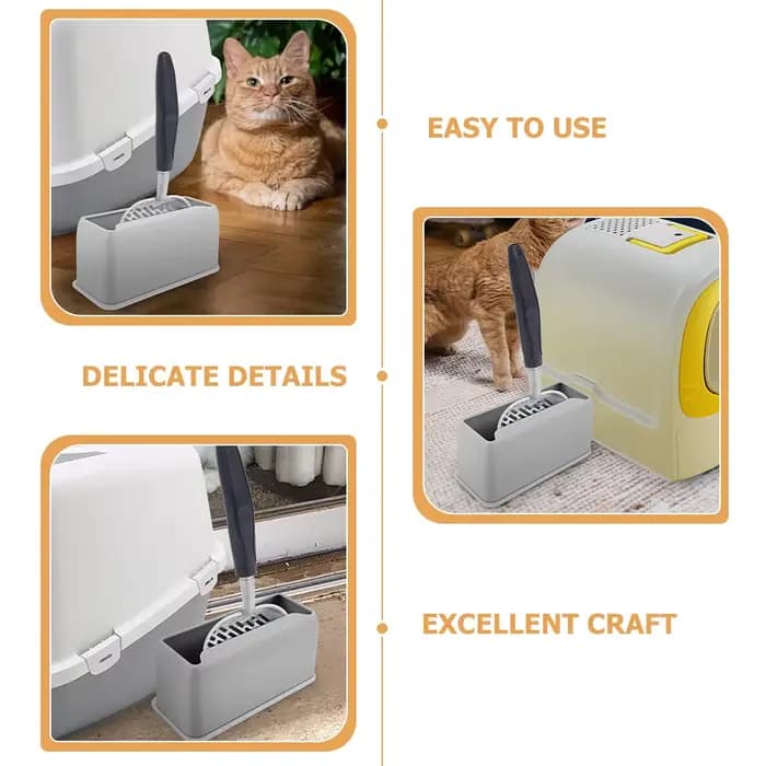 Support de rangement assressentipour bac à litière pour chat