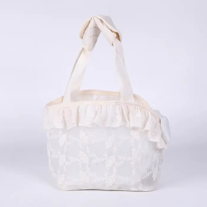 Sac de transport pour chat en maille de dentelle