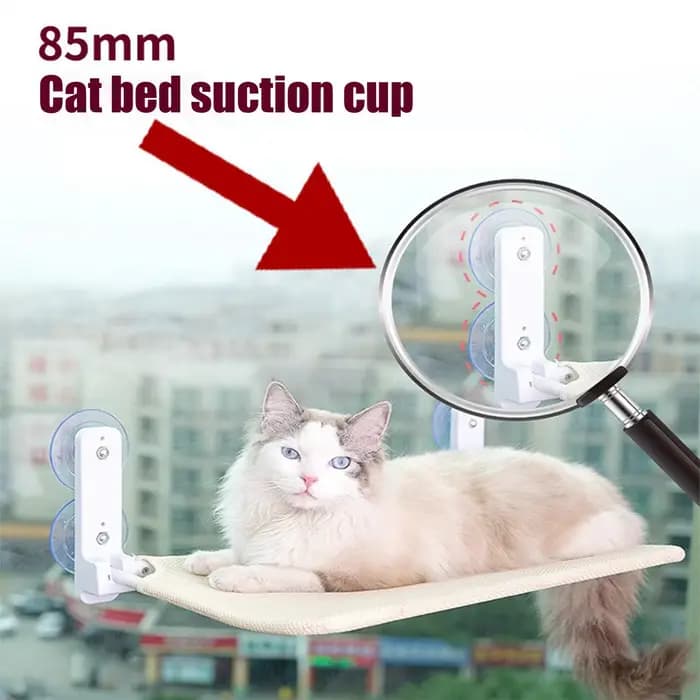 Hamac pour chat à ventouses