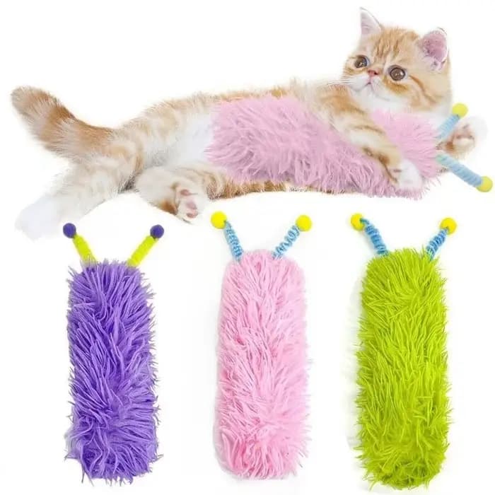 Oreillers pour chat doux et durables, jouets en peluche pour chat, oreiller à bande pour animaux de compagnie, jouets de morsure à mâcher, jouet interactif auto-jeu pour chat