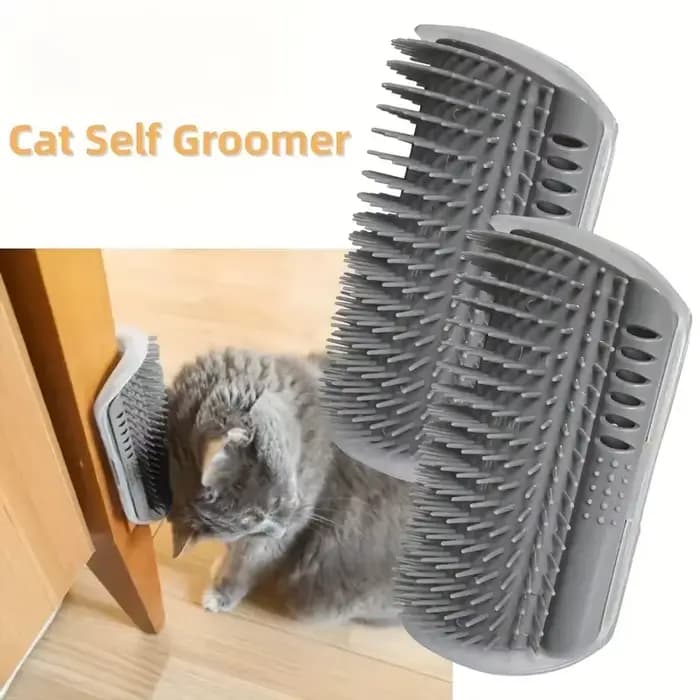 Brosse de toilettage murale pour chat