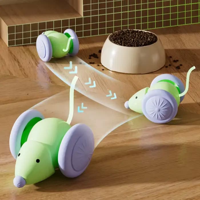Jouet pour chat souris mobile automatique