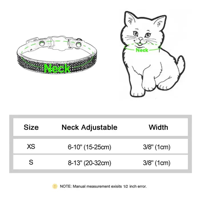 Collier pour chat en cuir suédé rose doux – Design strass scintillants avec cloche, détachable de sécurité et XS/S réglable pour chats et chiots