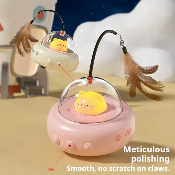 Jouet interactif automatique pour chat UFO 3-en-1